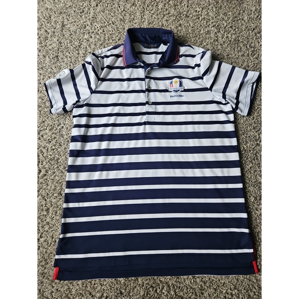 Polo Golf Ralph Lauren Shirt Men's L Ryder Cup Patch 2016 PGA Hazeltine Tailored
